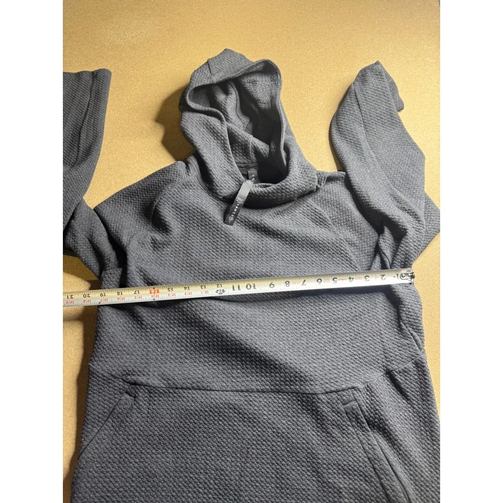Lululemon At Ease Hoodie Mens M Heathered‎ grey Textured Pullover LM3BF7S $150